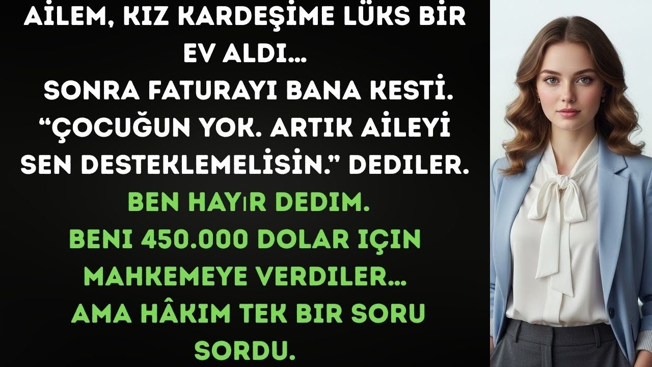 Ailem, Kız Kardeşimin Evini Ödememi İstedi — Reddedince Beni 450 Bin Dolara Dava Etti