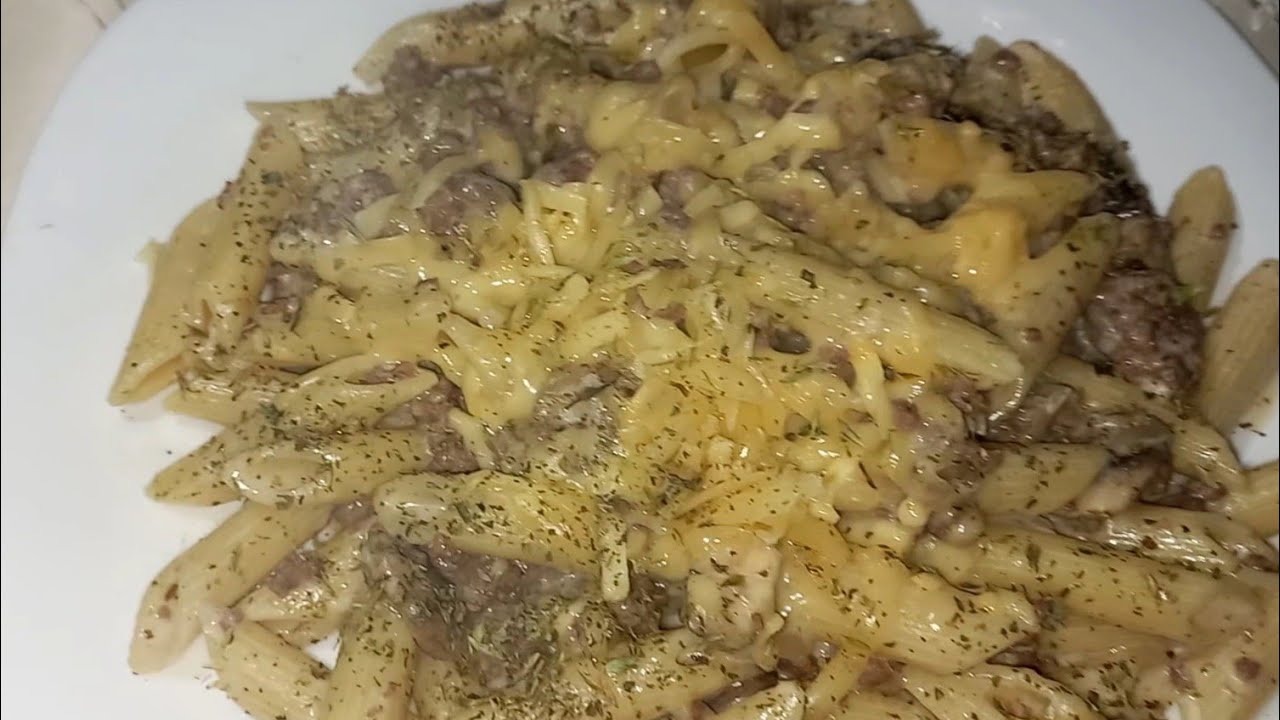 ليباط بالكفتة و الكريمة و الفطر وجبة رائعة وسلهة للغذاء أو العشاء