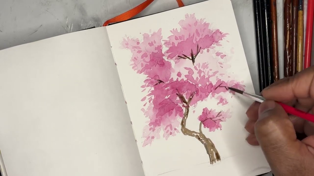 Watercolour Tree || How to make tree in watercolour || watercolour Painting