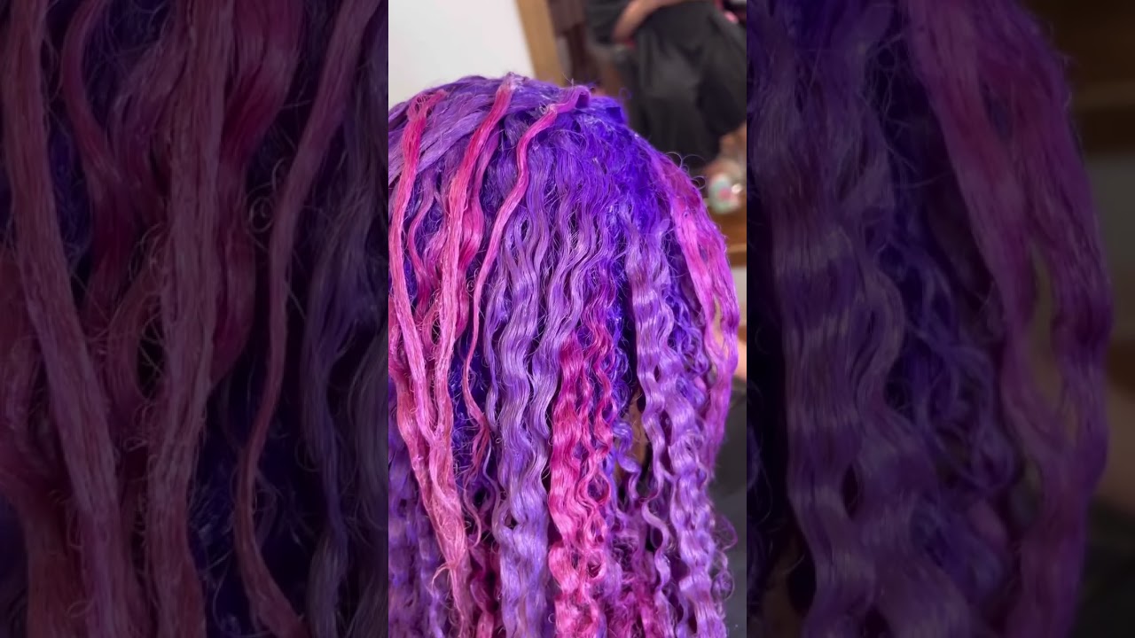 CREATE PURPLE CURLS IN 1 MINUTE | COLOR TUTORIAL | COLORING CURLS
