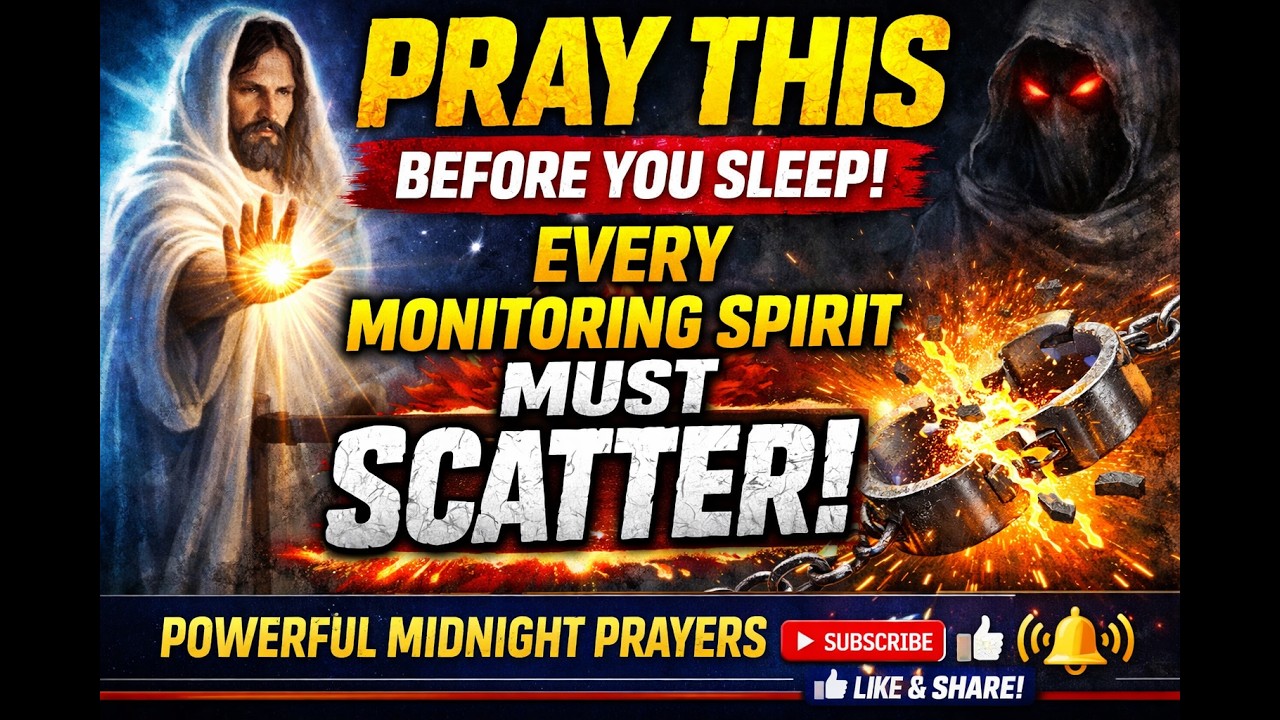 Pray This Before You Sleep – Every Monitoring Spirit Must Scatter #prayer