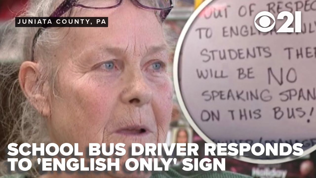 Pennsylvania bus driver fired for 'English only' sign fires back