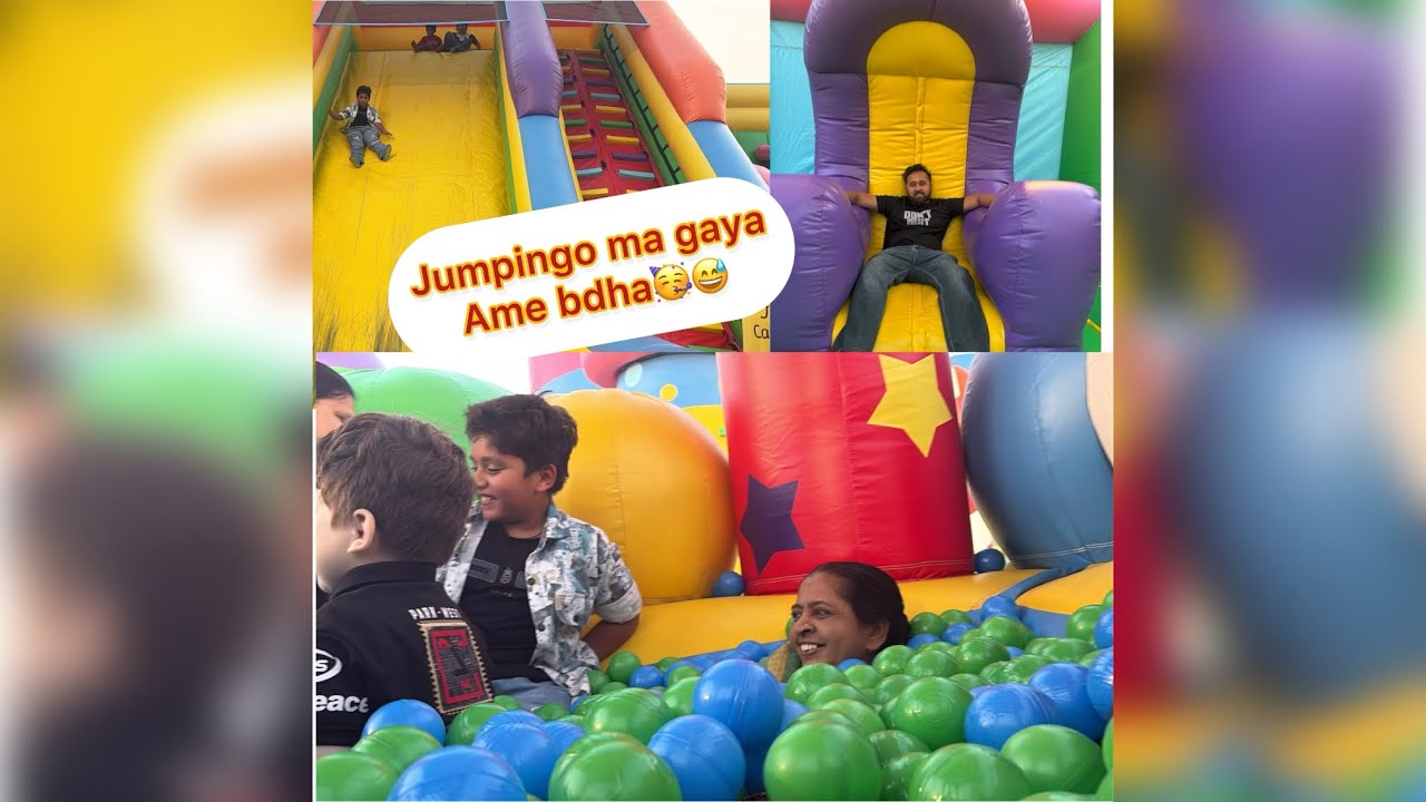 Jumpingo ma gaya ame bdha 🥳🥳 .                           જમ્પિંગો માં ગયા અમે બધા🥳🥳 