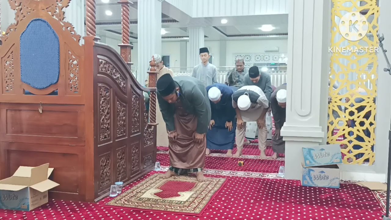 SHOLAT TARAWIH MALAM KE 24 RAMADHAN DI MASJID JAMI' NURUL IMAN RANTAU BAIS 
