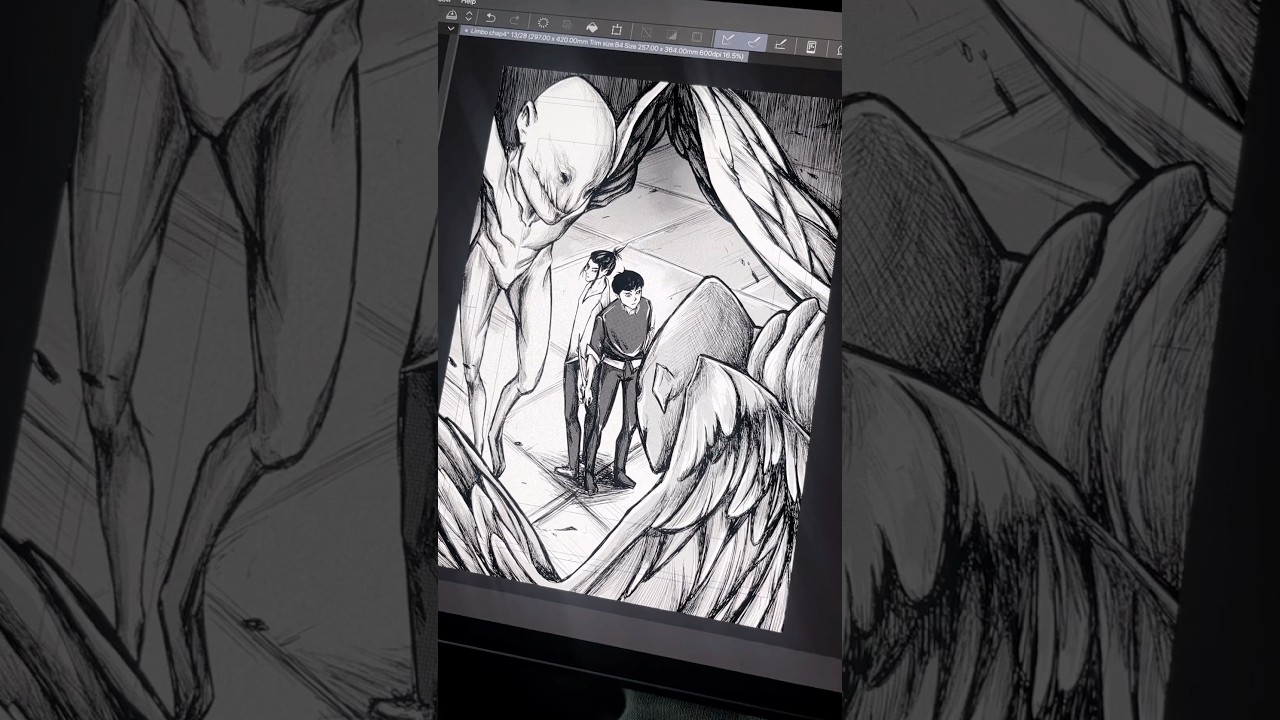 Another page finished! #indiemanga #horrormanga #comic #manga #comiccreator #drawing #mangaartist