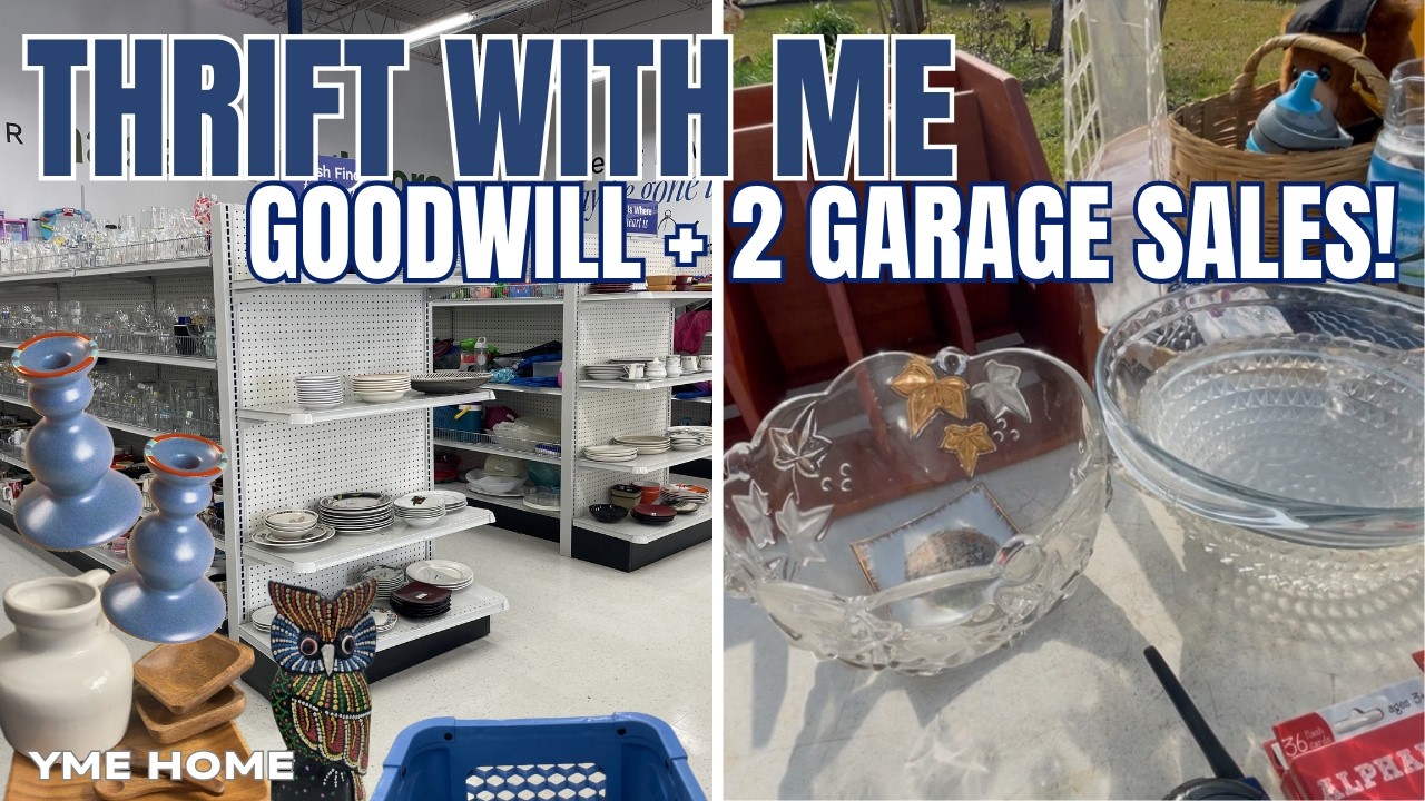 *NEW* Thrifting HOME DECOR & More at GOODWILL and at 2 GARAGE SALES/ Thrift with Me & HAUL
