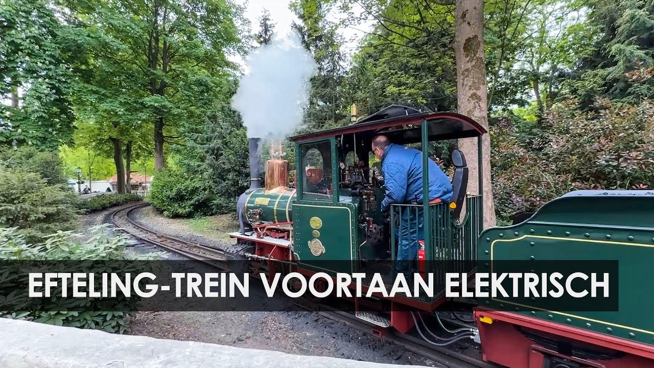 Stoomtrein in de Efteling rijdt nu op stroom: eerste officiële rit