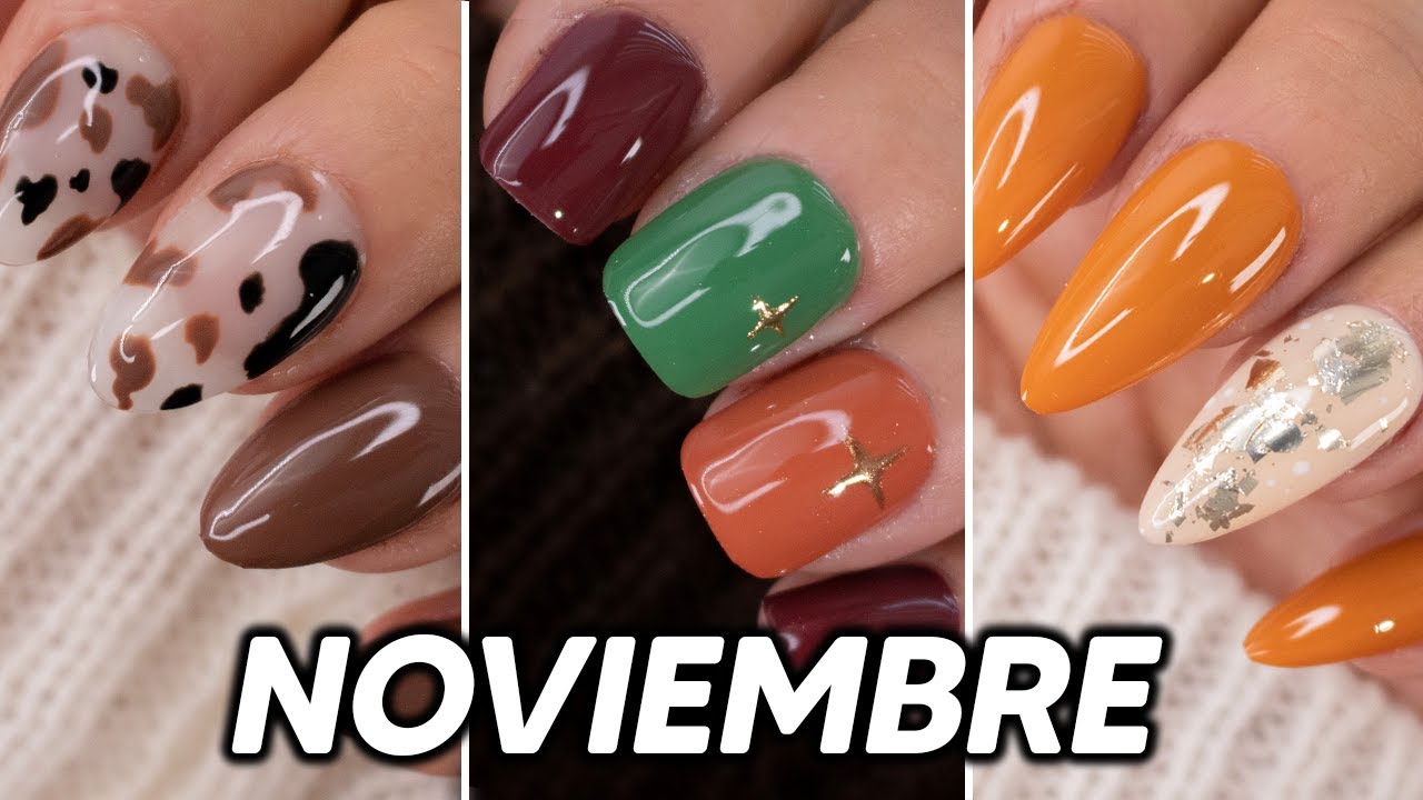 Uñas NOVIEMBRE 2025 🍂| Fácil y Bonitas