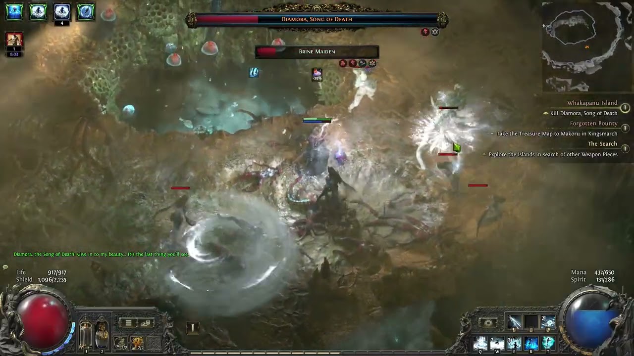 POE2 Diamora - Zone: Singing Caverns - Act 4 Named Boss vs Stormweaver -Abyssal League