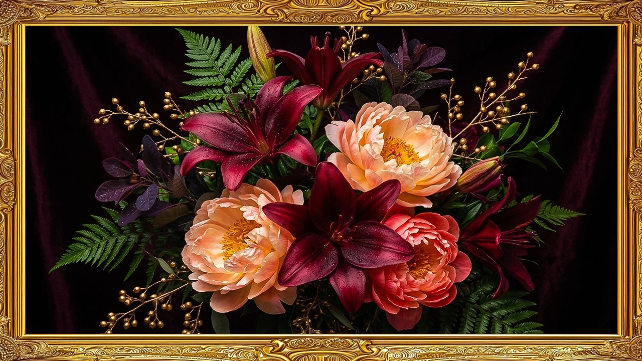 Exotic Lily & Peony Flowers in 8K – Luxury Botanical Art