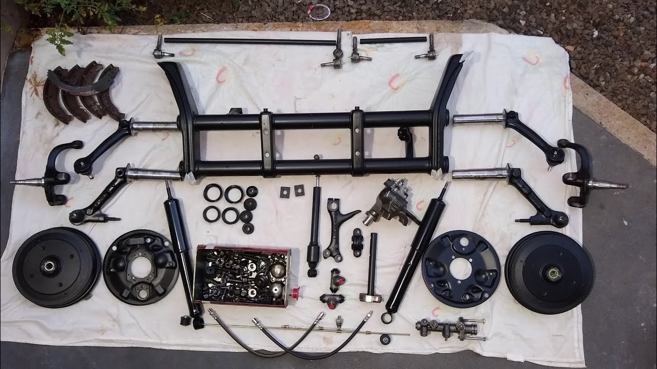 SUSPENSÃO DIANTEIRA DO FUSCA desmontagem completa e pintura (FUSCA 79 parte 9)