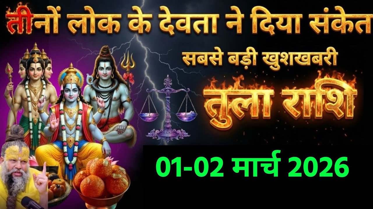 तुला राशि, 24-26 फरवरी 2026 तीनों लोक के देवता ने दिया संकेत बहुत बड़ी खुशखबरी। Tula Rashi 