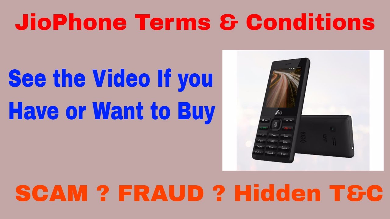 Reliance JIO Phone Terms & Conditions | Hidden Conditions |