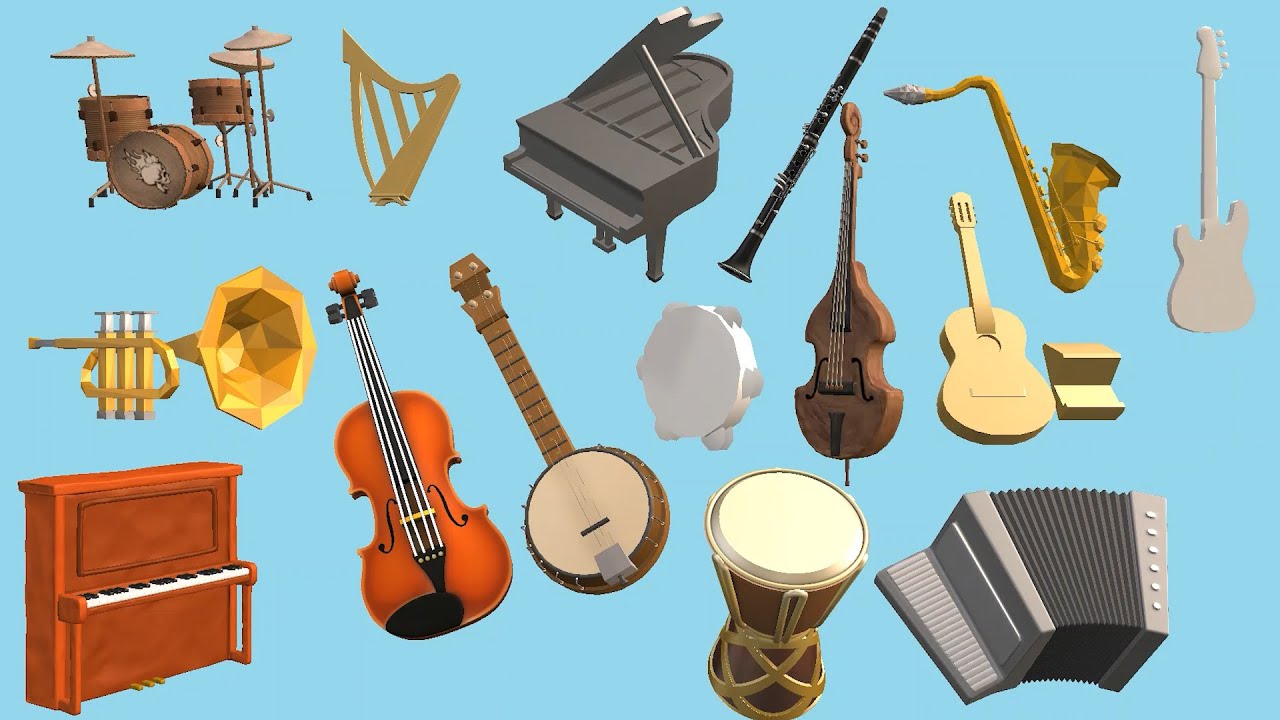 APRENDE LOS INSTRUMENTOS MUSICALES Y SUS SONIDOS!! 🎷🎺🎸🪕🎻🎹 VIDEO PARA NI&Ntilde;OS.