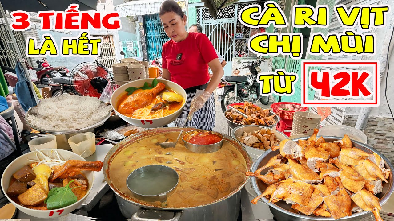 Thơm Béo Bún Cà Ri Vịt Từ 42K Chỉ Bán 3 Tiếng Là Hết Sạch Khách Việt Kiều Còn Phải Đặt Giữ Chỗ Trước