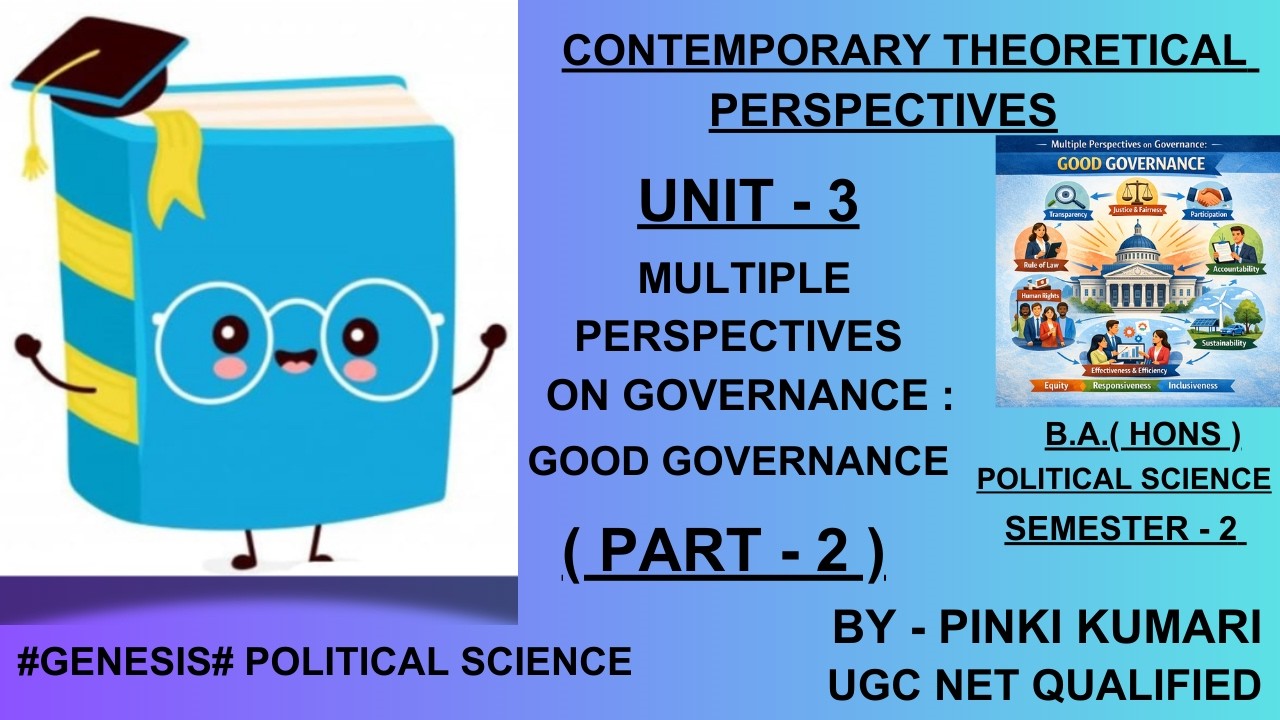 MULTIPLE PERSPECTIVES ON GOVERNANCE : GOOD GOVERNANCE | PART - 2 | B.A.( HONS ) POLITICAL SCIENCE |