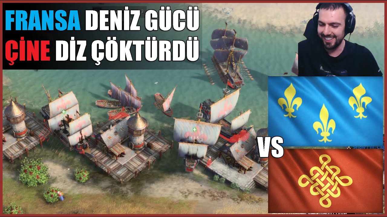 FRANSA DENİZ DOMİNASYONU TAKTİĞİ - Fransa vs Çin Deniz Zaferi | Age of Empires IV