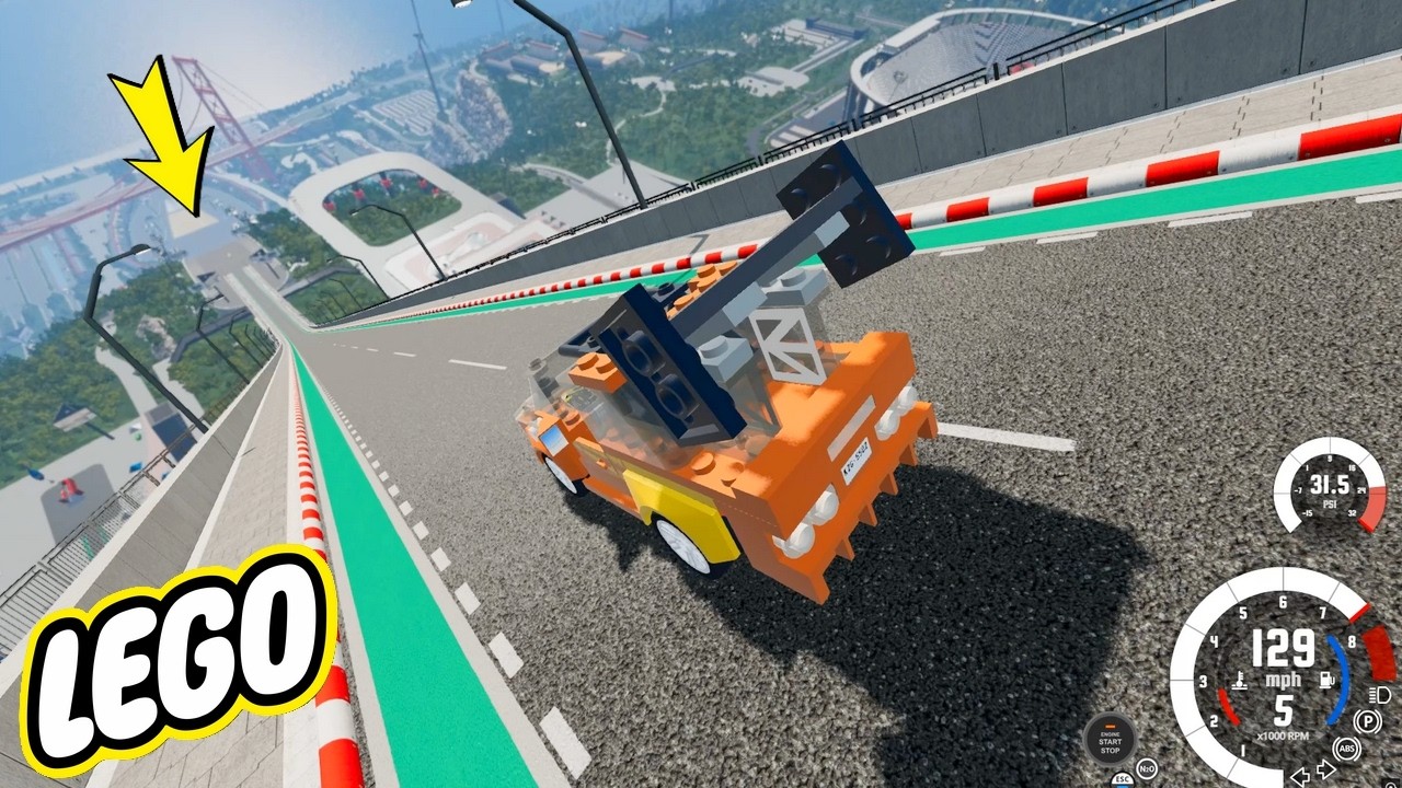 🔴CARROS LEGO vs MEGA RAMPA💥BeamNG drive💥destruindo carros lego na mega rampa🔴Simulador de carros