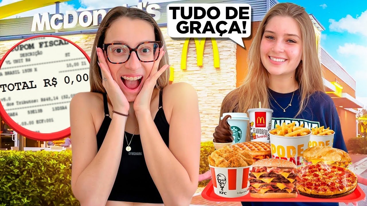 Minha AMIGA fez 18 ANOS e GANHAMOS TUDO DE GRAÇA no dia do ANIVERSÁRIO dela