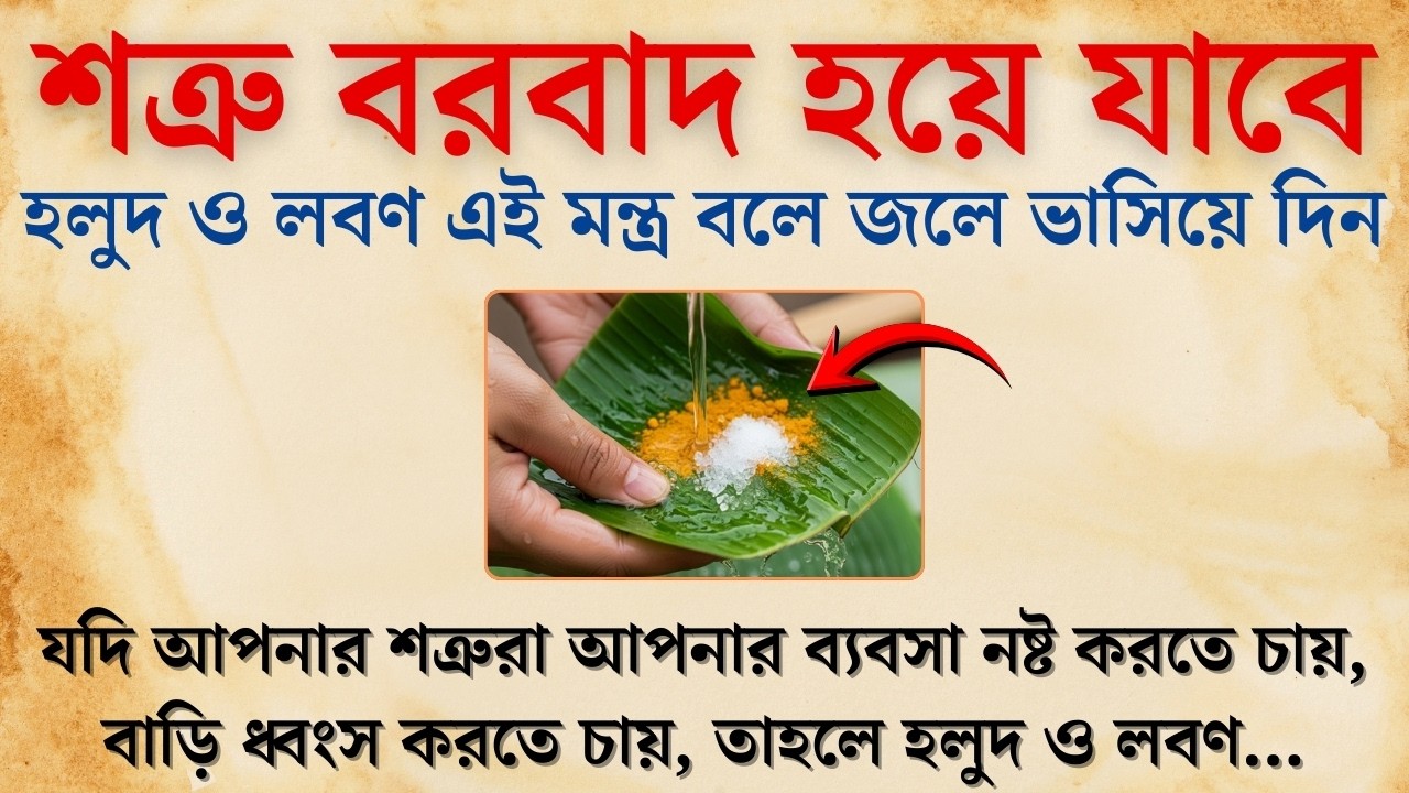 শত্রু বরবাদ হবে হলুদ ও লবণ এই মন্ত্র বলে জলে ভাসিয়ে দিন | Shatru Mukti | Life Changing Motivation