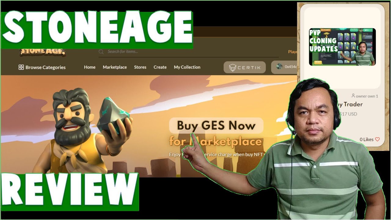 Stone Age NFT Marketplace Review - How To Create an NFT and Sell (Play to Earn, Tagalog)