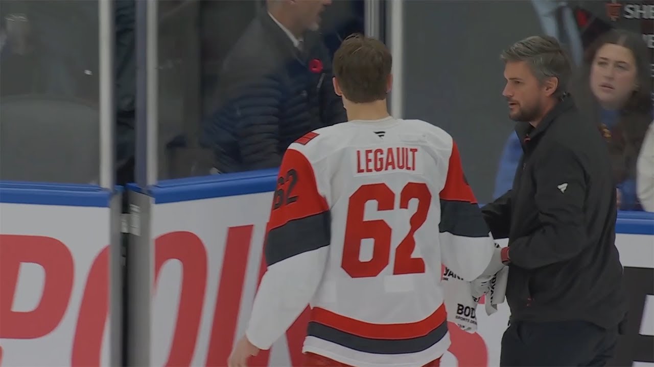 Charles Legault Gets Cut In Hand During Scrum