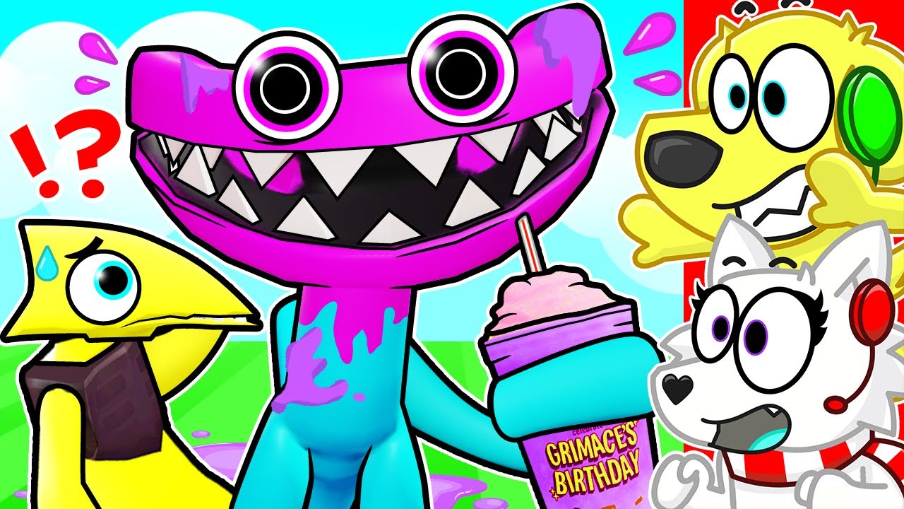 БИРЮЗОВЫЙ ЕДИТ GRIMACE SHAKE в Roblox?! (Радужные друзья)