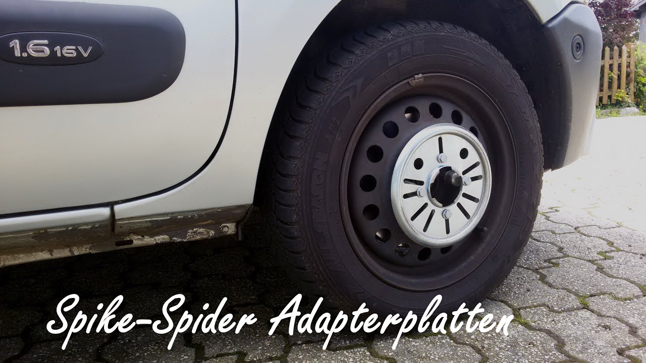 Spike Spider in 30 sec auf den Rädern, Adapterplatten montieren (Teil 1)