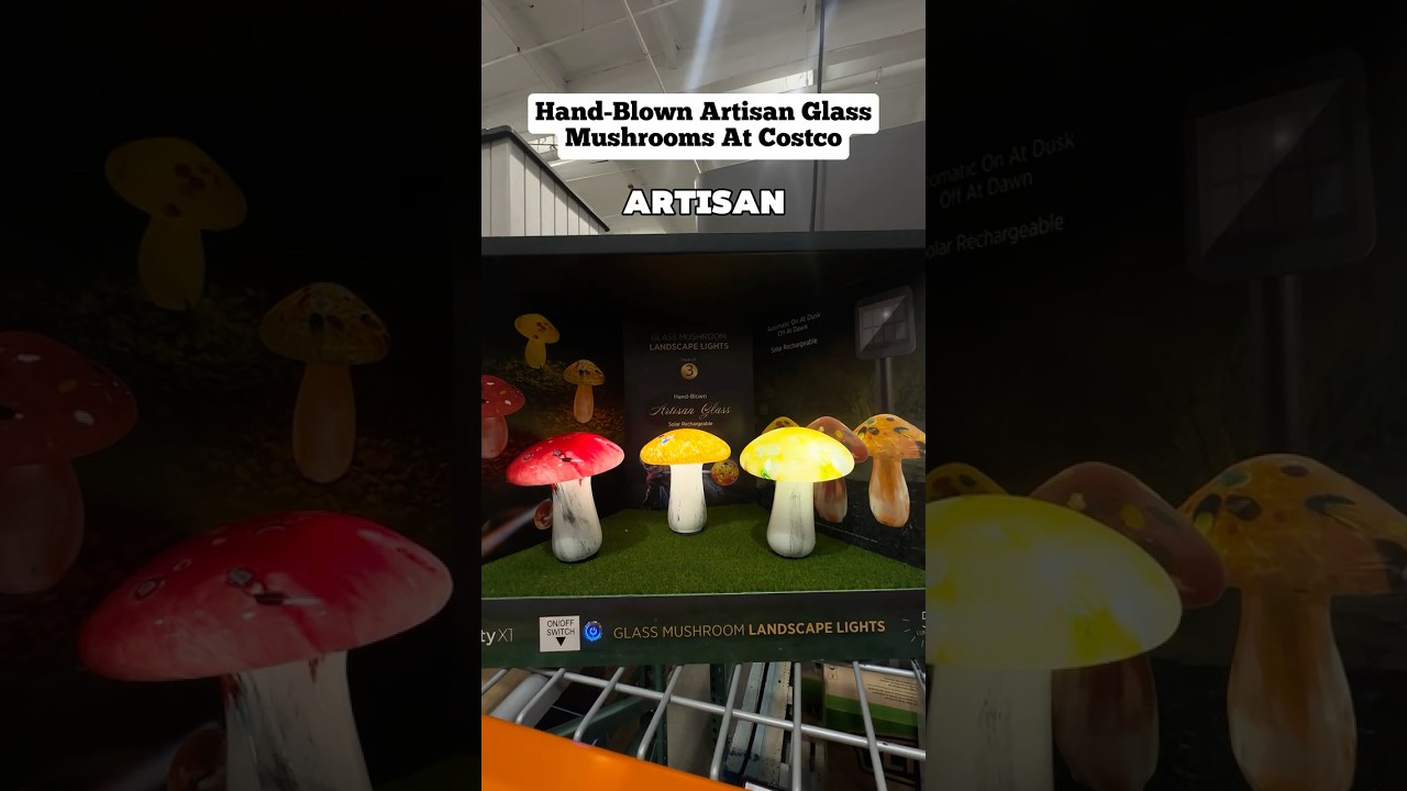 Costco&rsquo;s Solar Glass Mushroom Lights 3 Pack! Add Magic to Your Garden! ✨🍄