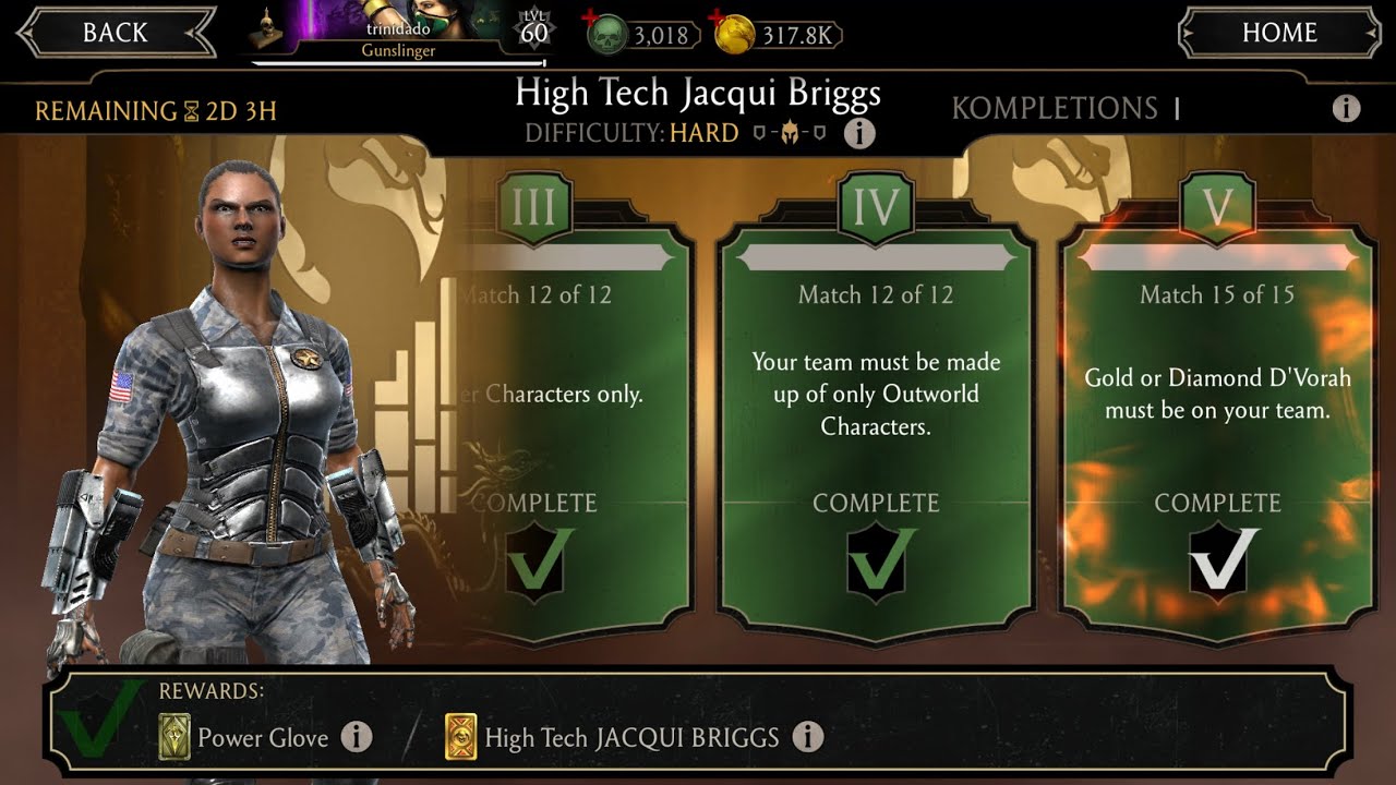 High Tech Jacqui Briggs Challenge Hard Difficulty Boss Battle | Mortal Kombat mobile