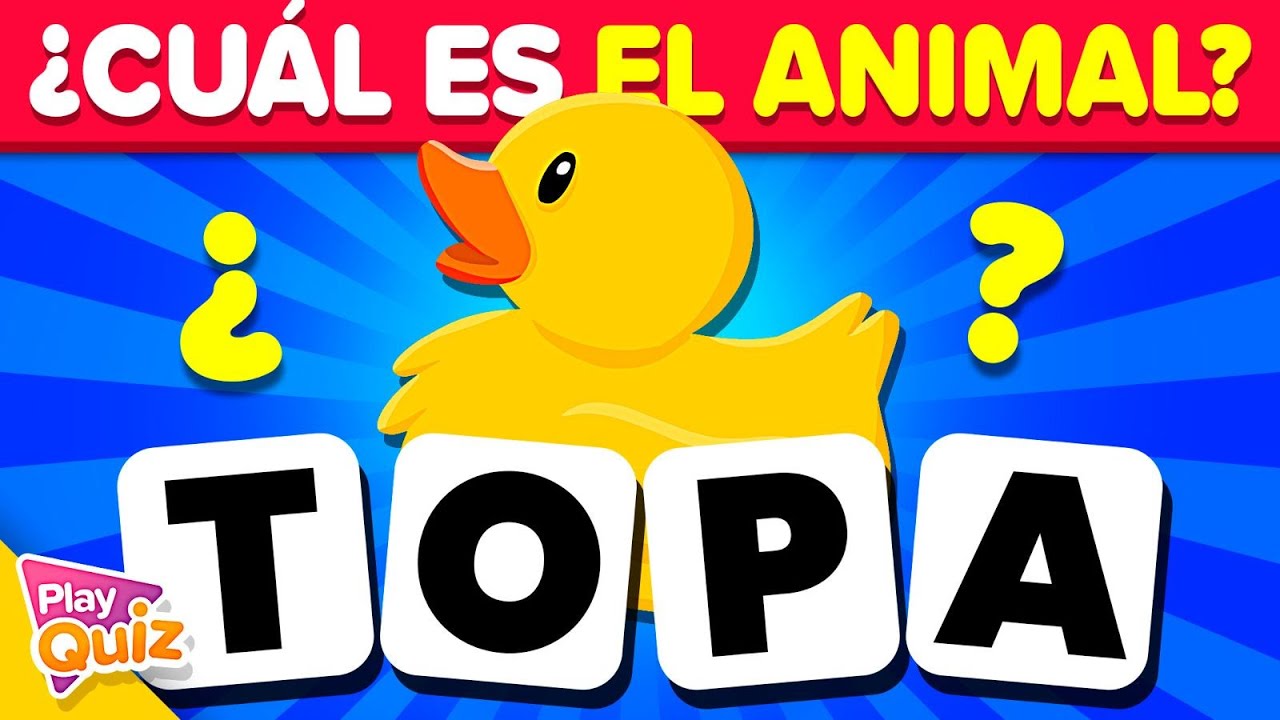 Adivina El Animal por las Letras Desordenadas 🐷⏰😵‍💫 | Play Quiz de Animales