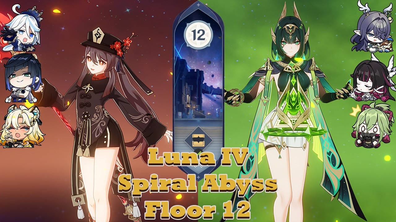 [Luna IV] Hutao Vaporize & Nefer Lunar Bloom Abyss floor 12 | Genshin Impact