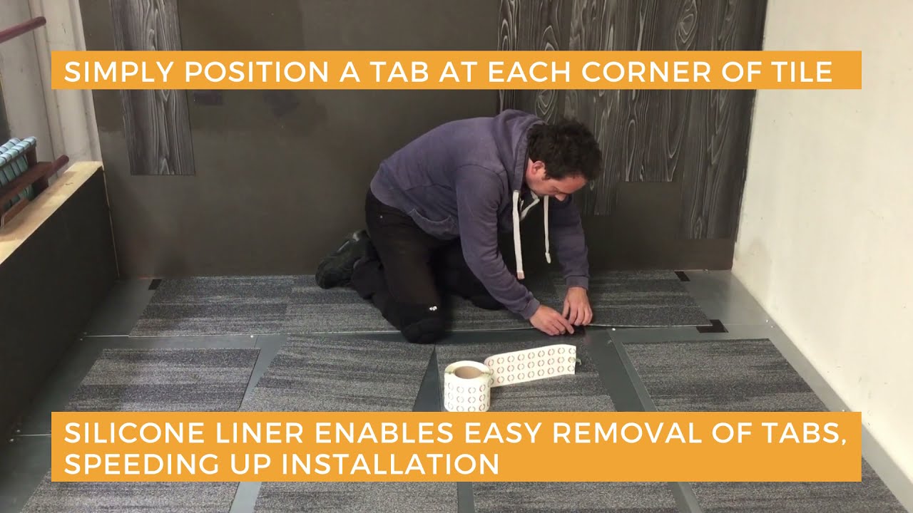 Adhesive-Free Installation of Milliken Carpet & Looselay LVT using IOBAC MagTabs