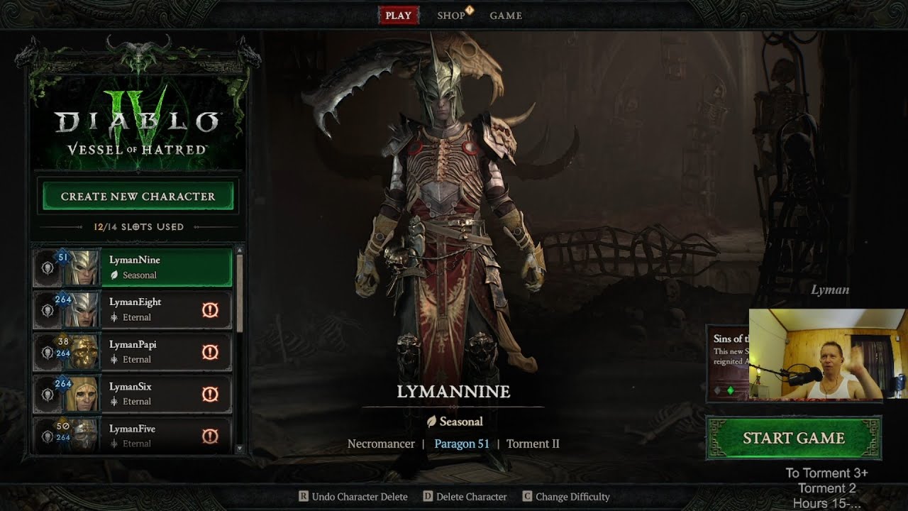 Hours 19-22, Pushing Torment Levels, S9, Necro