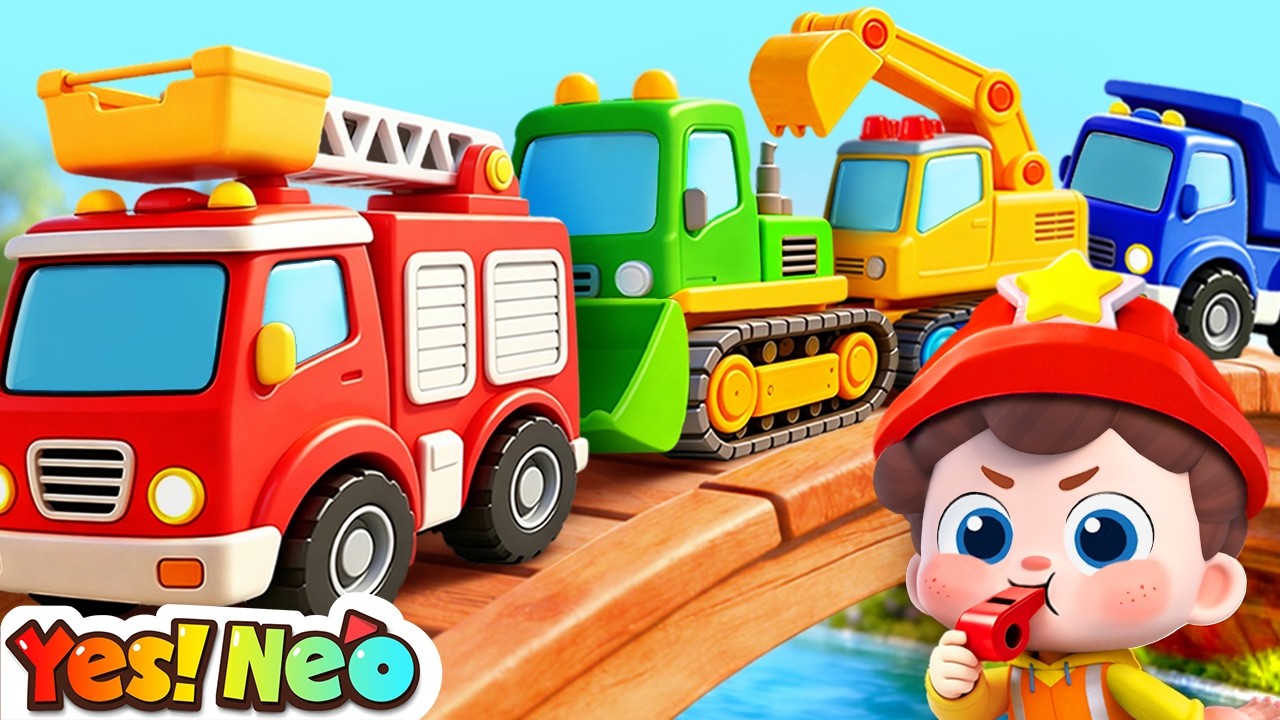 Learn Excavator, Loader, Crane Truck | Construction Trucks | Nursery Rhymes & Kids Songs | Yes! Neo