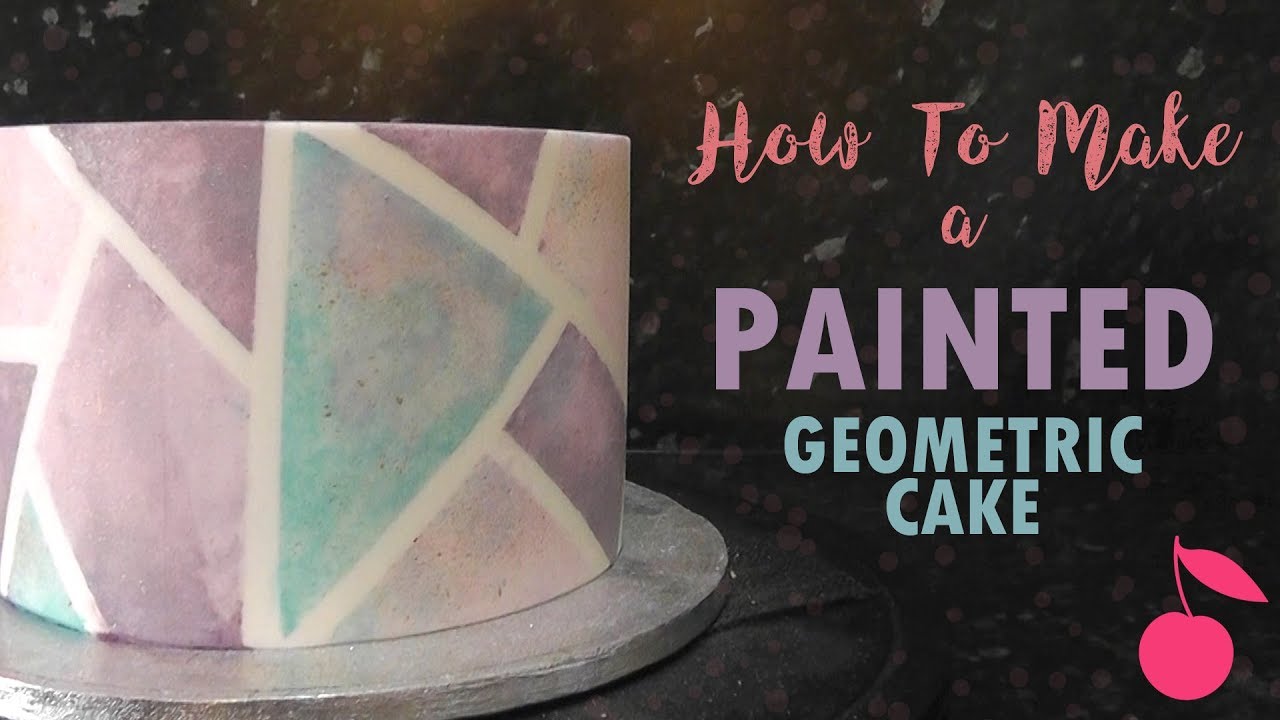 How To Make a Painted Glittery Geometric Cake | Tutorial | Cherry Basics