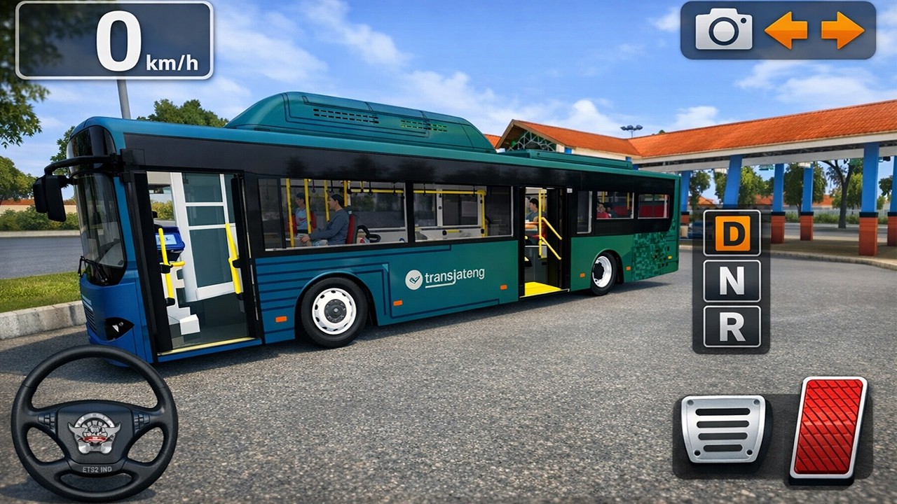 TransJakarta Electric Public Bus Gameplay | Bus Simulator Indonesia | Android Realistic Bus Driving