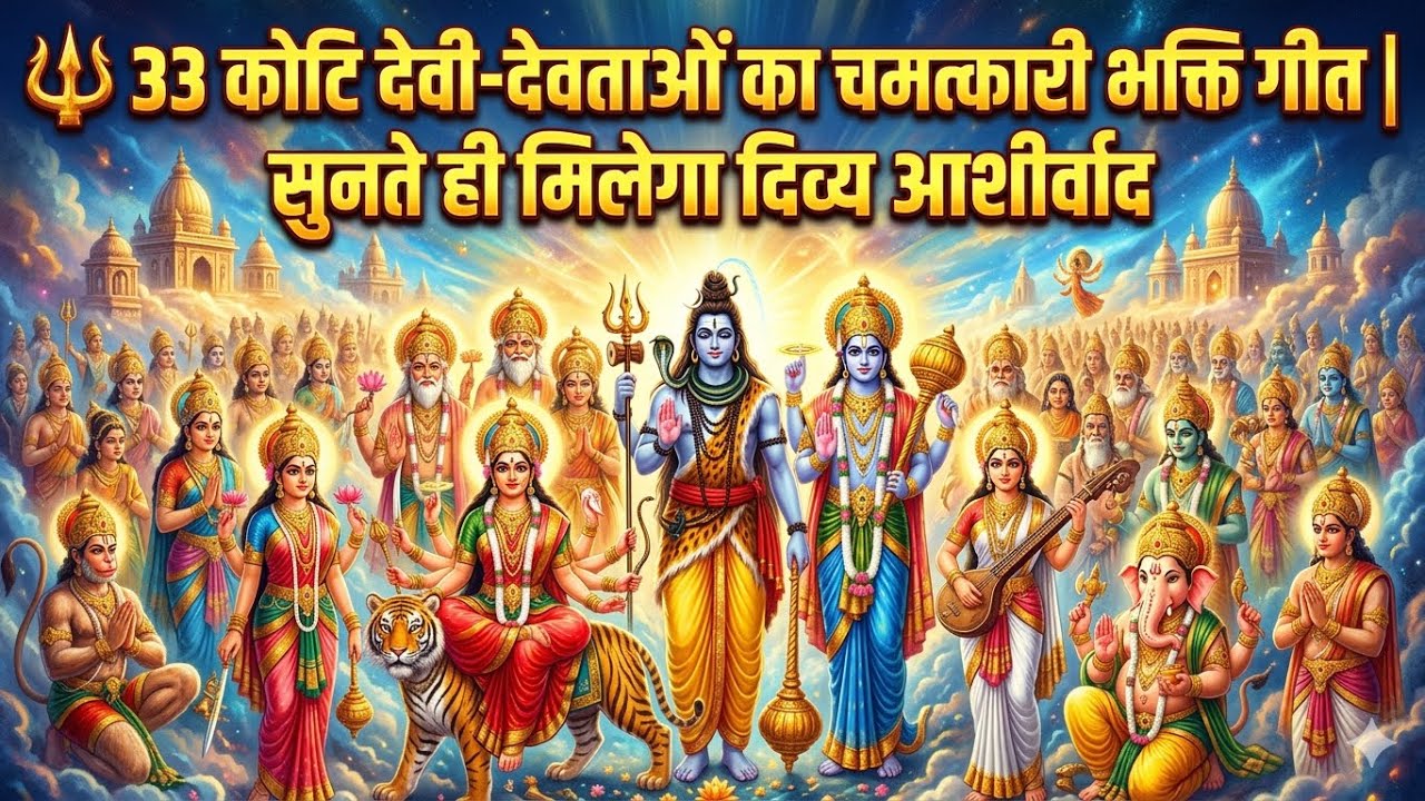 🔱 33 कोटि देवी-देवताओं का चमत्कारी भक्ति गीत | सुनते ही मिलेगा दिव्य आशीर्वाद | 33 Koti Devi Devta