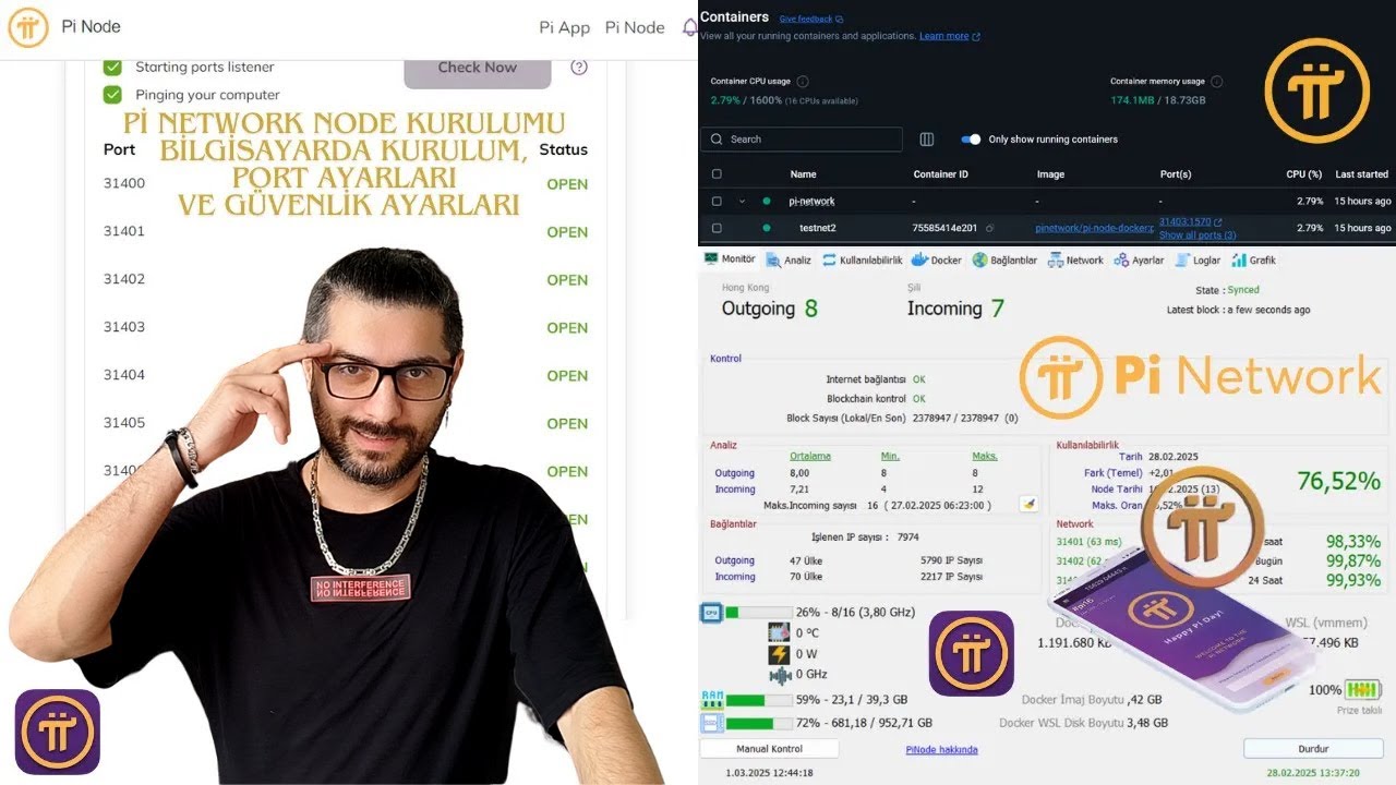 Pi Network Node Kurulumu | Bilgisayarda Kurulum, Port Ayarları ve Güvenlik Ayarları