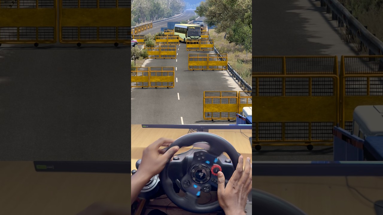 TNSTC ZIGZAG DRIVE - Police Checkpost | G29 | Indian Bus Driving | ETS 2
