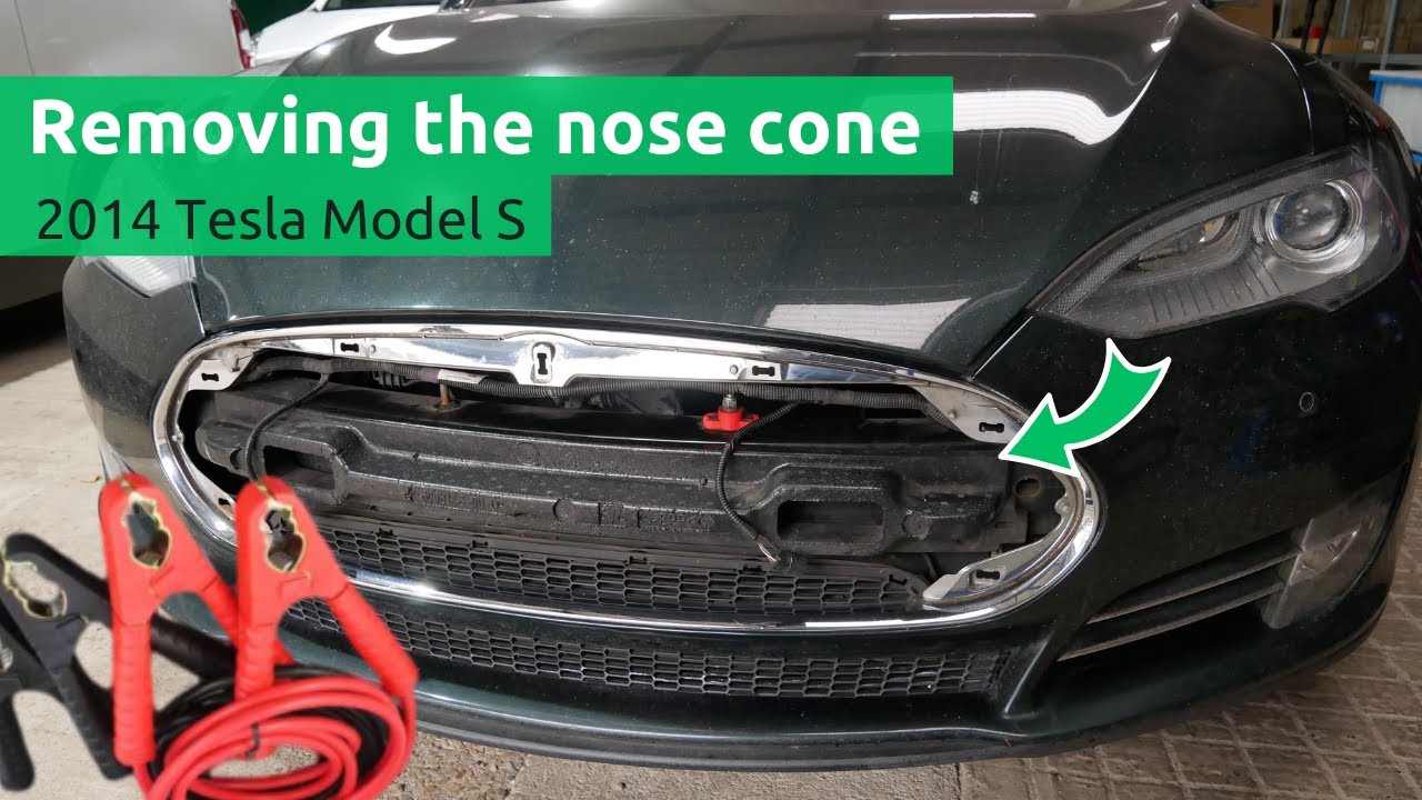 Как снять носовой обтекатель на Telsa Model S до рестайлинга, чтобы получить доступ к клеммам 12 В
