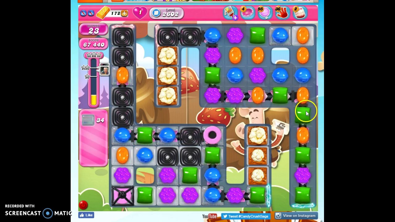 Candy Crush Level 2602 help w/audio tips, hints, tricks