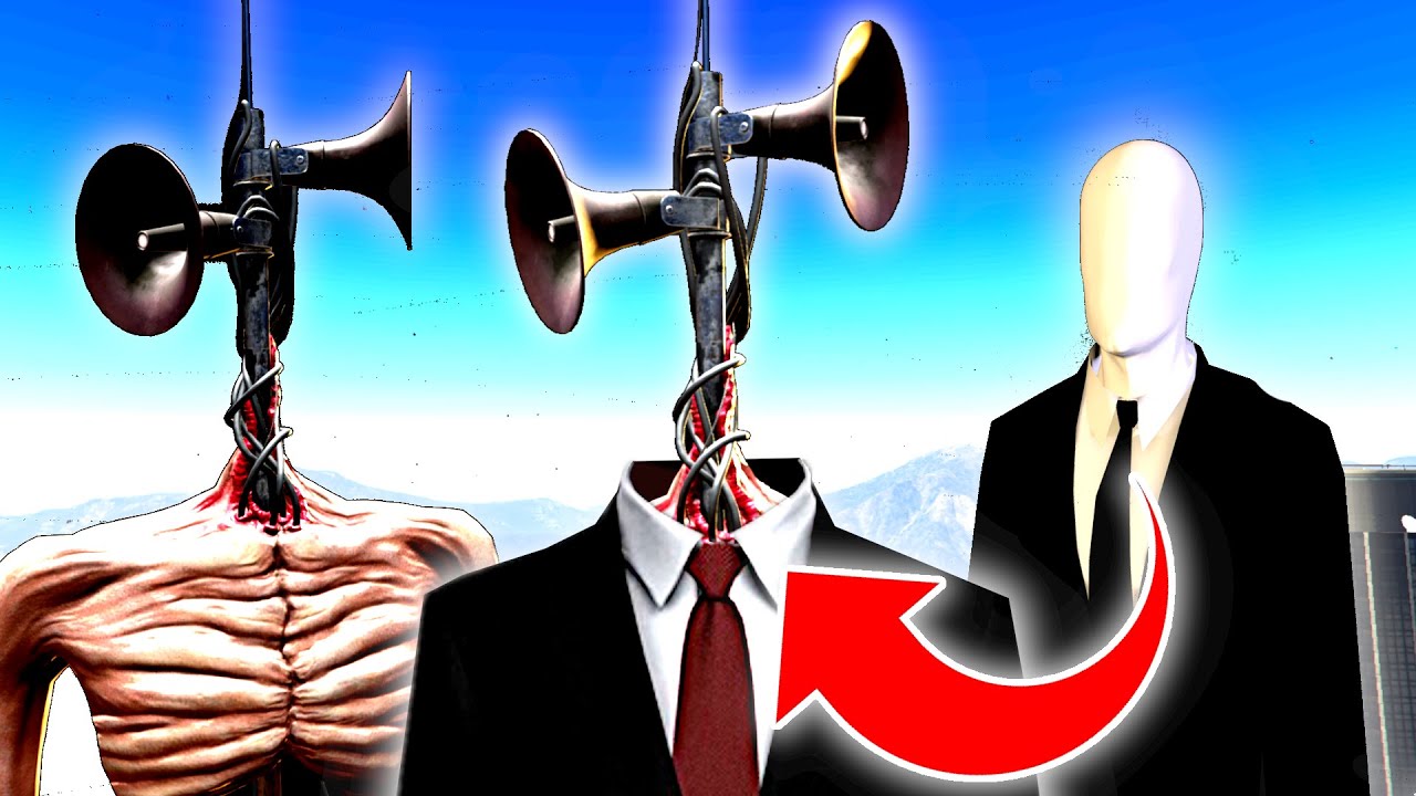 Мы ОБЪЕДИНИЛИ СИРЕНОГОЛОВОГО И СЛЕНДЕРМЕНА в GTA! (Слендерхед!?) - Моды GTA 5, забавный геймплей
