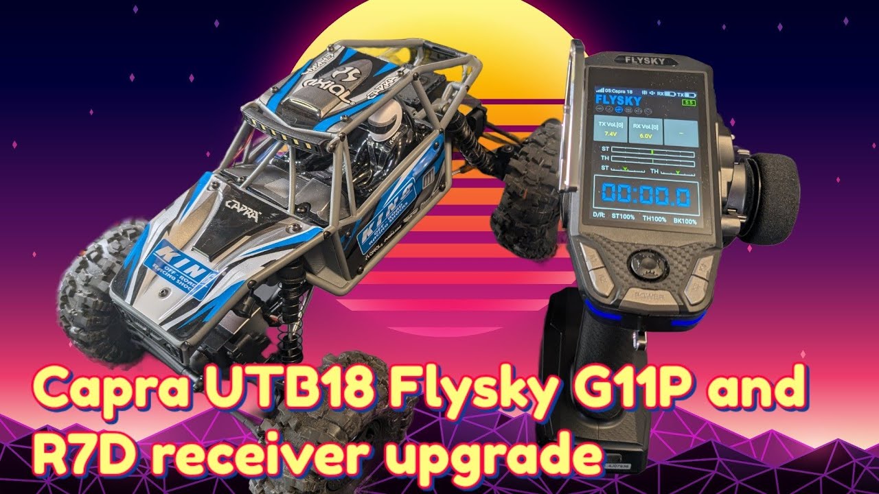 Axial UTB18 Capra 4WS Flysky G11P and FS R7D radio upgrade.