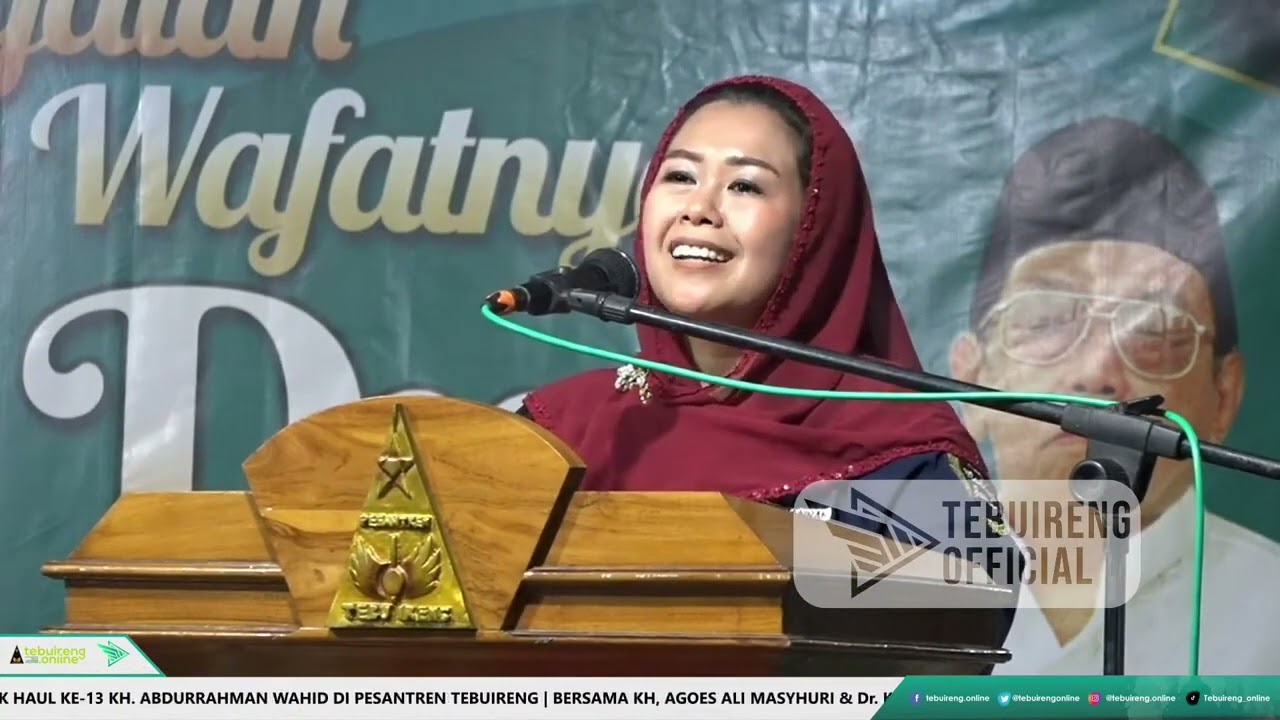 Ibu Hj. Yenny Wahid, memberikan Sambutan dalam Haul ke-13 Gus Dur