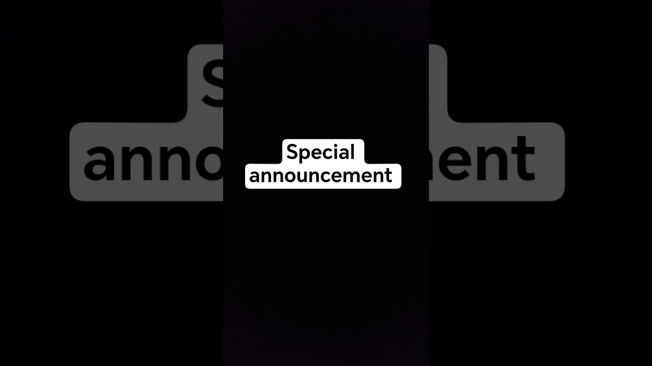 special announcement