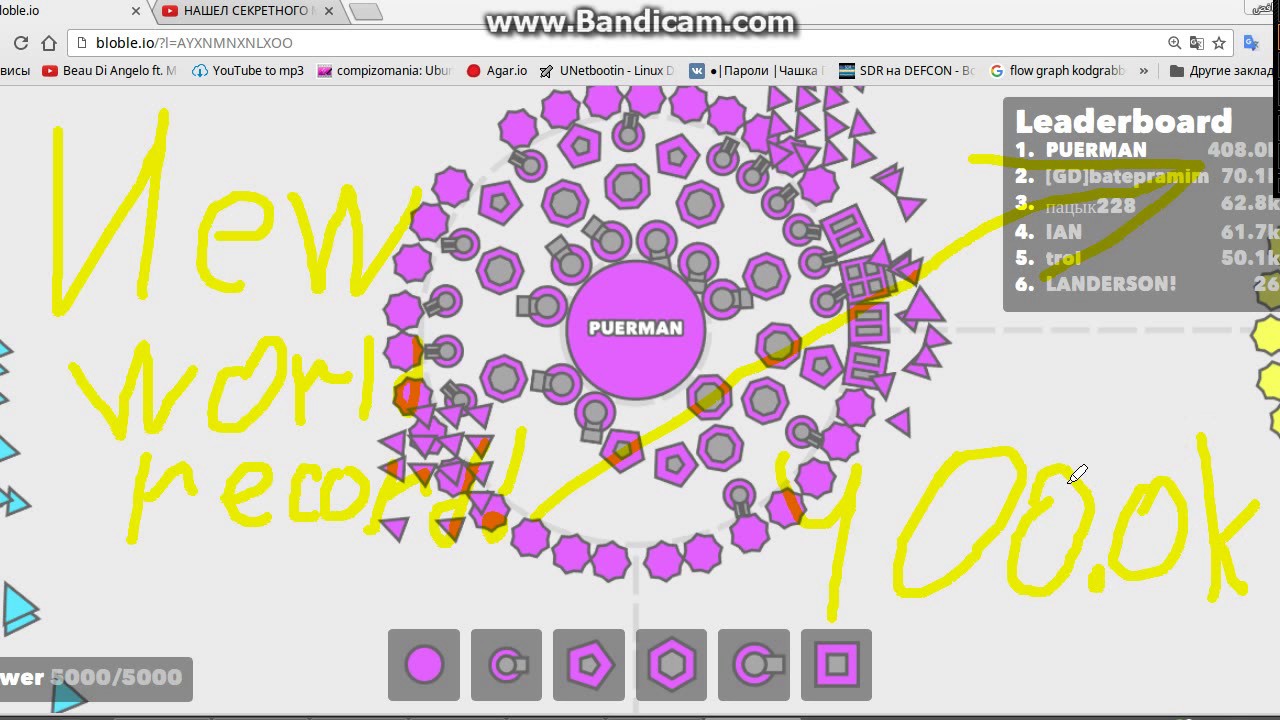 OMGGGG WORLD RECORD 400.0K  //   Bloble.io   //   Warning! Small video