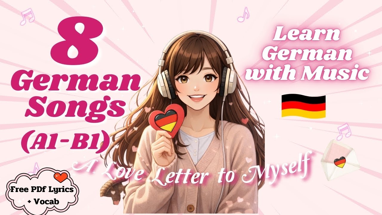 Learn German with Music: A Love Letter to Myself (A1–B1) 🇩🇪🎧 | Free PDF Lyris + Vocabulary