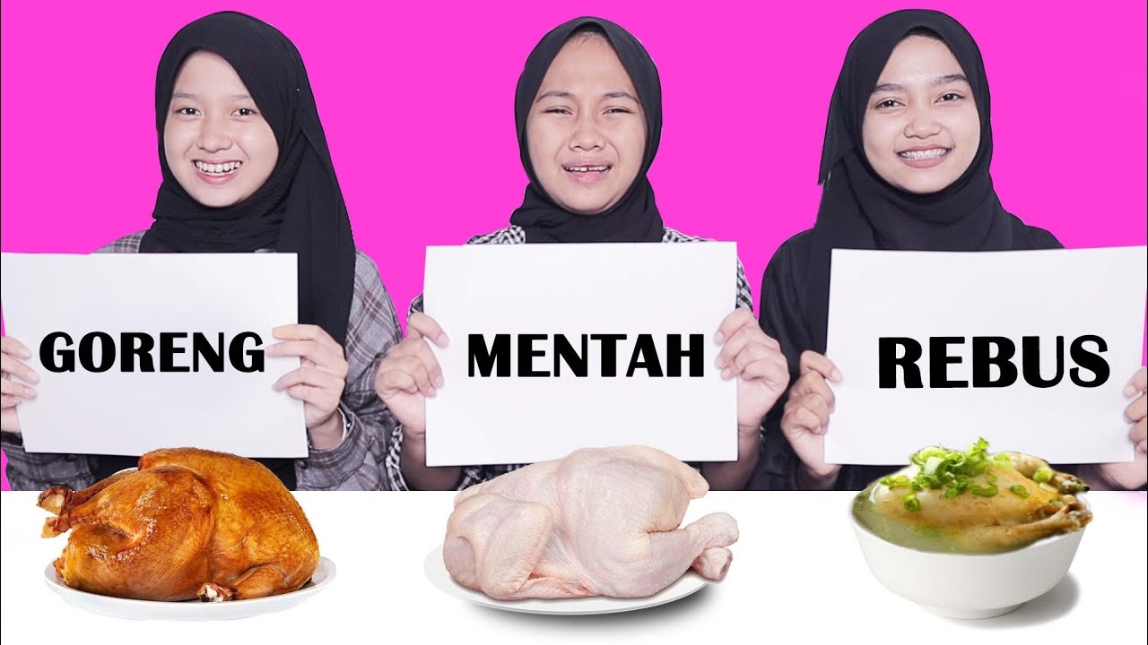 TANTANGAN MAKAN AYAM MENTAH VS AYAM GORENG |Desma And Bestie