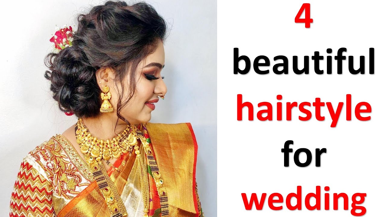 4 juda hairstyle for wedding || beautiful hairstyle || bridal hairstyle || high bun hairstyle